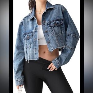 (42) NWOT Garage Women's Blue Denim Jacket
